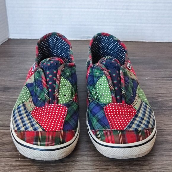 Keds Patchwork Slip On Canvas Shoes Sz 6.5 Multi-colour Casual No Lace Needed - Picture 3 of 13